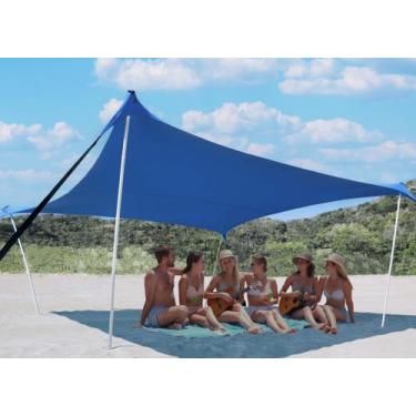Imagem de Tenda de praia Bestset 3x3m UPF50+, abrigo solar à prova de vento
