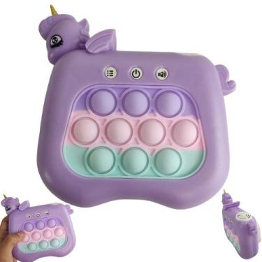 Imagem de Pop It Interativo Unicornio Mini Game 4 Modos Som Luzes Sensorial Port
