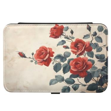 Imagem de Burbuja Caixa de joias de viagem de rosas dos namorados, presente para mulheres e meninas, estojo de joias portátil de couro PU organizador para brincos, anéis, colares e pulseiras