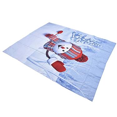 Imagem de aqxreight Cortina Blackout Com Impressão Digital Padrão de Boneco de Neve Cortinas de Janela Persianas para Quarto Sala de Estar150x166cm Natal 4 Textura Clara Fácil Obras de Arte Solares Os Pisos