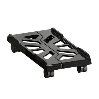 Imagem de VHDY85KA Suporte de CPU móvel ajustável para escritório, suporte ventilado para torre de PC, suporte de torre de PC com 4 rodas giratórias, serve para a maioria dos acessórios de suporte de mesa para