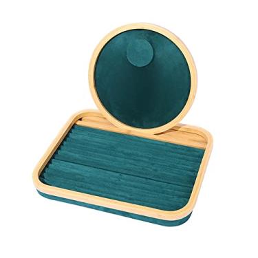 Imagem de Porta-joias bandeja de joias bandejas de exibição de joias, relógios, colares, brincos, anéis, organizador, pulseira removível, caixa de armazenamento, exibição de joias