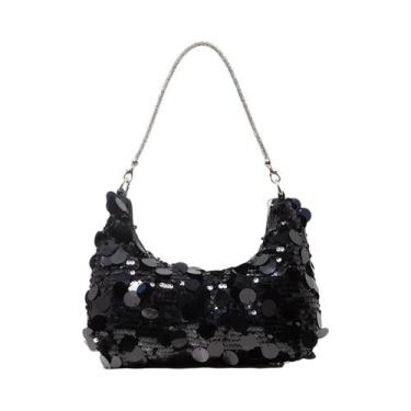 Imagem de Bolsa De Ombro Elegante Com Lantejoulas Para Mulheres, Ideal Para Conc