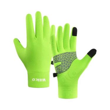 Imagem de Luvas De Ciclismo Masculinas De Inverno Quentes Com Tela Sensível Ao T