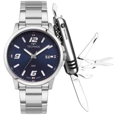 Imagem de Kit Technos Masculino Racer Prata - 2315LAV/K1A