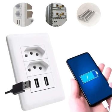 Imagem de Tomada de Parede com Usb Carregamento Rápido - Rick Imports
