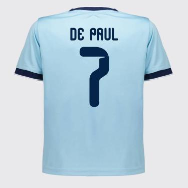 Imagem de Camisa Argentina Lanes Infantil  7 De Paul Masculina-Masculino