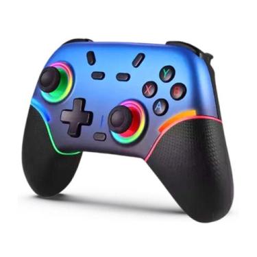 Imagem de Controle Gamer Sem Fio Compatível Switch Oled Lite Steam PC Cor:Azul -