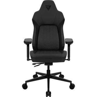 Imagem de Cadeira Gamer Core Smart Racer Thunderx3 Couro Sintético com Reclinação Ajustável e Almofadas Cervical e Lombar Preta