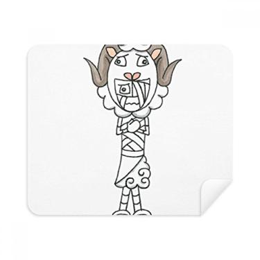 Imagem de Egypt Mummy Horus chapéu de ovelha pano de limpeza limpador de tela 2 peças tecido de camurça