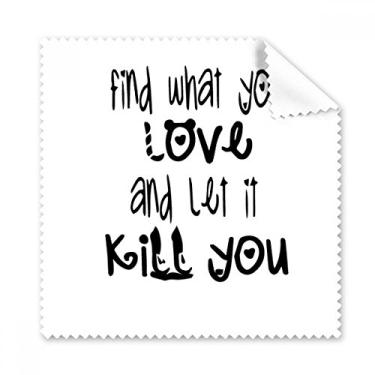 Imagem de Pano de limpeza de tela de telefone com design de palavras inglês Love and Kill 5 peças