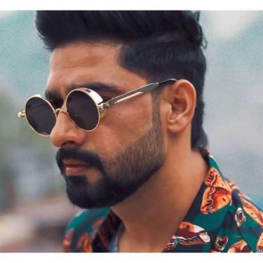 Imagem de Óculos De Sol Masculino Vintage Steampunk Retrô Alok Gold