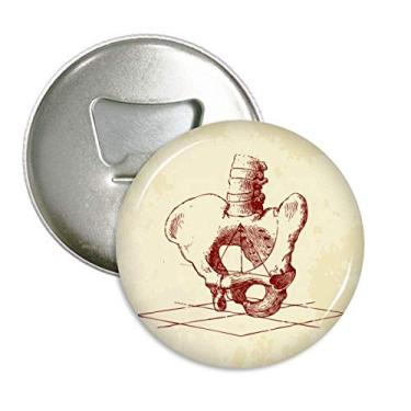 Imagem de Esqueleto humano, abridor de garrafas, ímã de geladeira, emblema multifuncional