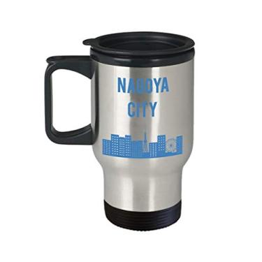 Imagem de Caneca de viagem I Love Nagoya City - Caneca de chá divertido com isolamento térmico de café de cacau quente - ideia de