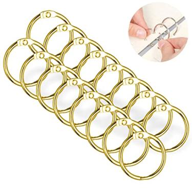 Imagem de Pacote Com 12 Argolas Articulada 4,0cm Dourada Encadernação