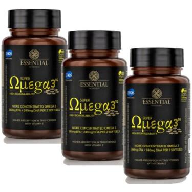 Imagem de Kit 3X Super Omega 3 Tg 500Mg - ( 120 Caps Cada) - Essential Nutrition