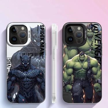 Imagem de Capa de telefone macio à prova de choque  pantera negra  Hulk  tampa do telefone para iPhone XR  14