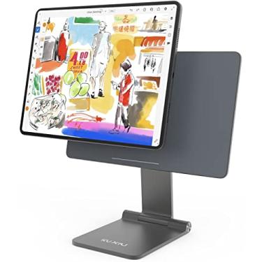 Imagem de KU XIU Suporte Magnetico Dobrvel para iPad Pro 11 Polegadas, Suporte de Mesa Ajustvel 360 Porttil Cinza Espacial, Compatvel com iPad Pro 11 Polegadas (1, 2, 3, 4 Gerao) e iPad Air (4/5 Gerao)