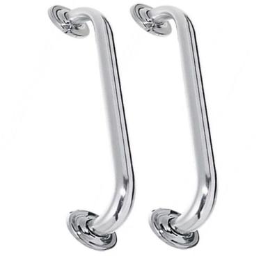 Imagem de Alça Apoio Kit 2 Uni Inox 50cm Banheiro Deficiente Idoso Cadeirante Ac