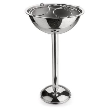 Imagem de Balde Champanheira Aço Inox Pedestal Alto 12,2L Grelha Forma