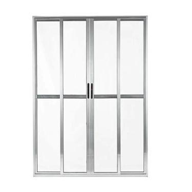 Imagem de PORTA SACADA 4 FOLHAS 210x180 COM TRINCO BRILHANTE LINHA 20 NORMTIZADA