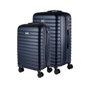 Imagem de Cj Malas ABS 2 Peças P e M com Rodas 360 - AeroMalas Floripa, Azul