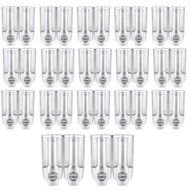 Imagem de Dispenser Duplo Kit 17 Uni Alcool Gel Sabonete Sabao Detergente Liquid