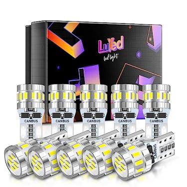 Imagem de LUYED 10 chipsets 310 lúmens super brilhantes 9-30v 3014 18-EX Canbus W5W 194 168 2825 lâmpadas de LED, Xenon branco (design de dissipação de calor)