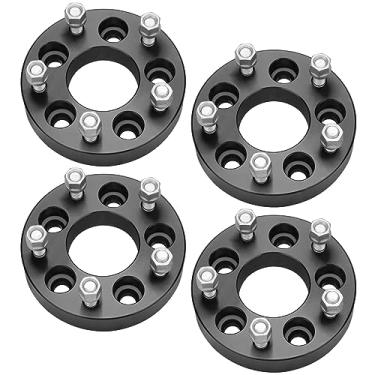 Imagem de BRTEC Adaptador de espaçadores de roda de 3,2 cm 5 x 4,5 a 5 x 5 espaçadores de roda para Ford Explorer para Lincoln Aviator (furo de 71,5 mm, 1/5.1 cm x 20 pinos) Parafuso de troca Patern