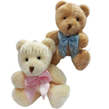 Imagem de Mini Chaveiro Urso Ursinho de Pelúcia 10cm - Jg 15pçs  Lembrancinha - 