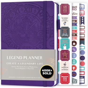 Imagem de Legend Planner – Planejador de vida semanal e mensal para atingir seus objetivos e viver mais feliz. Caderno organizador e diário de produtividade. A5 (roxo)