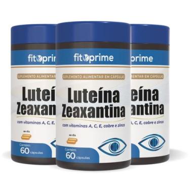 Imagem de Kit 3 Potes de Luteína + Zeaxantina Vitaminas A, C, E 60 Cápsulas Fito