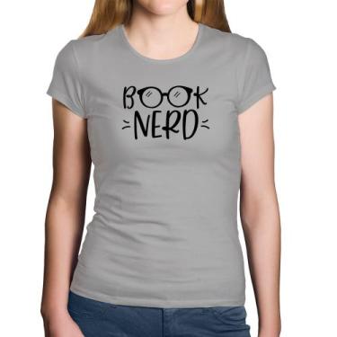 Imagem de Baby Look Algodão Book Nerd - Foca na Moda, Cinza, P