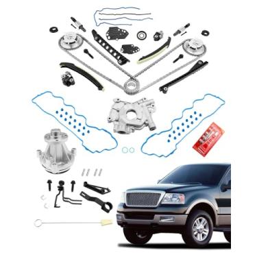 Imagem de Kit de corrente de distribuição 5,4 L, 2004-2011 Ford Expedition F-150 F-250 F-350 Super Duty, Lincoln Mark Lt Navigator, com ferramentas de correia dentada de bomba de óleo/água, motor de 3 válvulas