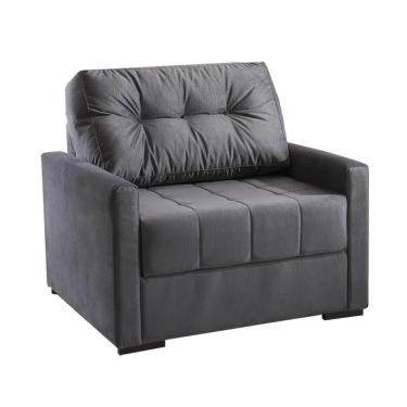 Imagem de Sofá-Cama Solteiro Martins Veludo Cinza