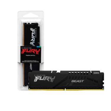Imagem de Memoria Ram Fury Beast 16GB DIMM DDR5 5200Mhz 1.25V Preto - Kingston