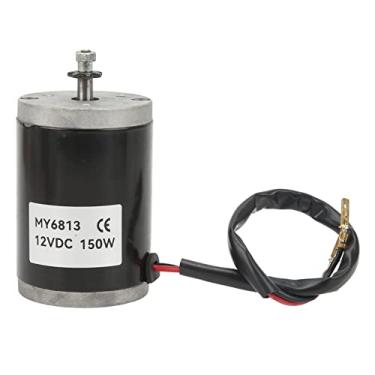 Imagem de Motor escovado de alta velocidade de torção de grande calor elétrico alumínio 12V 150W para scooter elétrica de bicicleta