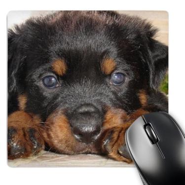 Imagem de 3dRose Mouse pad LLC 20,3 x 20,3 x 0,63 cm, filhote de cachorro rottweiler (mp_17685_1)