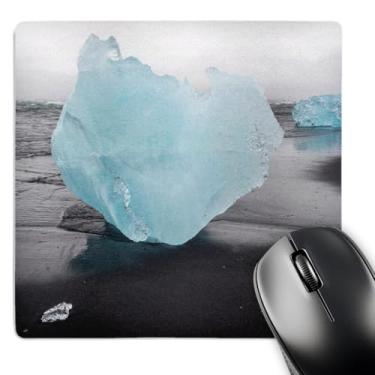 Imagem de 3dRose Islândia, iceberg na praia. - Mouse pad, 20 x 20 cm (mp_209481_1)