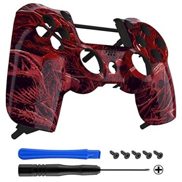 Imagem de eXtremeRate Capa de invólucro frontal Hydro mergulhada, kit de substituição de capa de placa frontal para PlayStation 4 PS4 Slim PS4 Pro CUH-ZCT2 JDM-040 JDM-050 JDM-055, Blood Purgatory