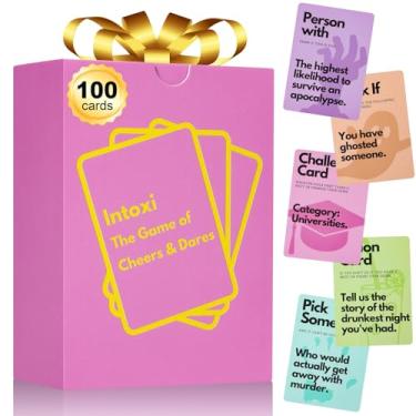 Imagem de Drinking Card Games for Adults, Fun Adults Drinking Games with 100 Cards, Great for Game Night & Parties, 21st Birthday Gift & Bachelorette Party Games, Age 21+