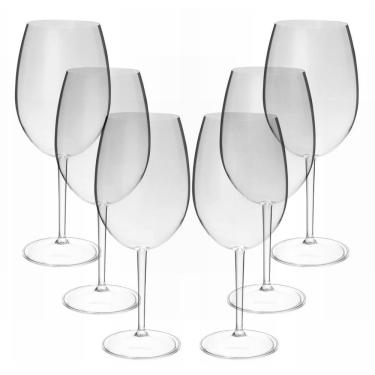 Imagem de Taça De Vinho Acrílico Transparente Roma Curves 600ml - 6 Un