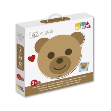 Imagem de Brinquedo Educativo De Madeira Ursinho Como Me Sinto - Peças De Emoção