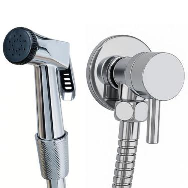 Imagem de Ducha Higiênica De Metal Completa Cromada Banheiro