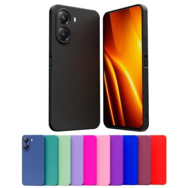 Imagem de Capa Case Celular Compatível Xiaomi POCO X7 PRO Silicone Macio Interior Veludo Proteção De Câmera (HIBISCO)
