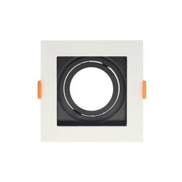 Imagem de Spot Recuado De Embutir Quadrado Ar 70 Branco Com Preto Taschibra