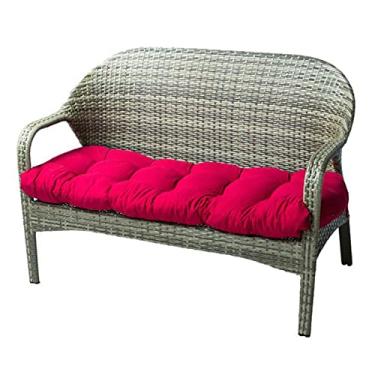 Imagem de Almofada de banco almofada de balanço para interior e exterior almofadas de assento de vime, para espreguiçadeira, móveis de jardim, espreguiçadeira, 130 x 50 cm