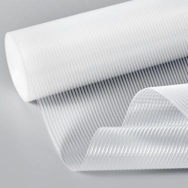Imagem de Colorfulhall Forro de prateleira 100% EVA, forros de gaveta para armário de cozinha, não adesivo, antiderrapante, impermeável, cômoda de despensa, transparente, 30,5 x 304,8 cm