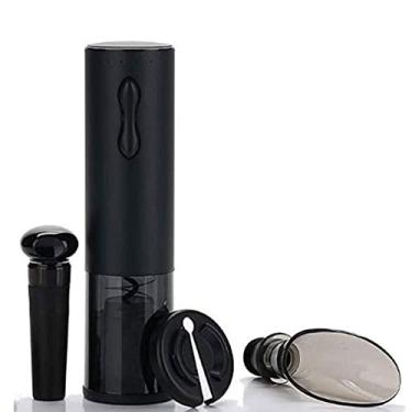 Imagem de Liusj JUnst Abridor de vinho elétrico, saca-rolhas automático recarregável, conjunto de abridor de garrafas de vinho sem fio com cortador de folha, rolha a vácuo e despejador de arejador, kit de