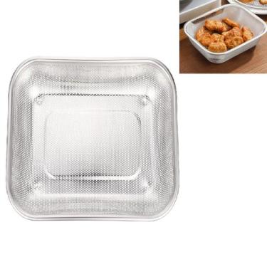 Imagem de Escorredor Inox Quadrado Bandeja Frituras Fruteira Alimentos - Impo